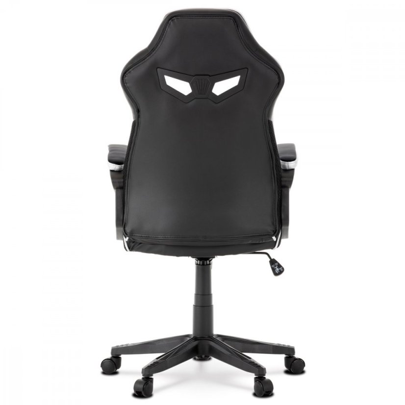 Herné kreslo LANCER — látka, ekokoža, čierna / biela