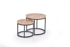 Set konferenčných stolíkov OREO - san remo / čierna