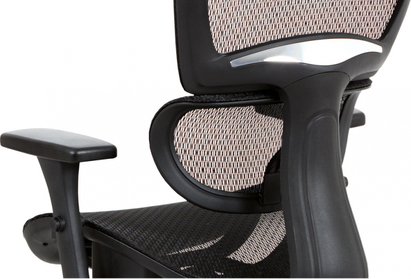 Kancelářská ergonomická židle NITE — s podhlavníkem a područkami, černá