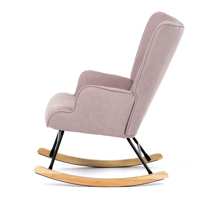Houpací křeslo SIMLI - látka, růžová Autronic