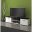 TV stolek ZUNO — 159x40x38,8, DTD, více barev - Barevné provedení TV stolku ZUNO: Bílá/Černá