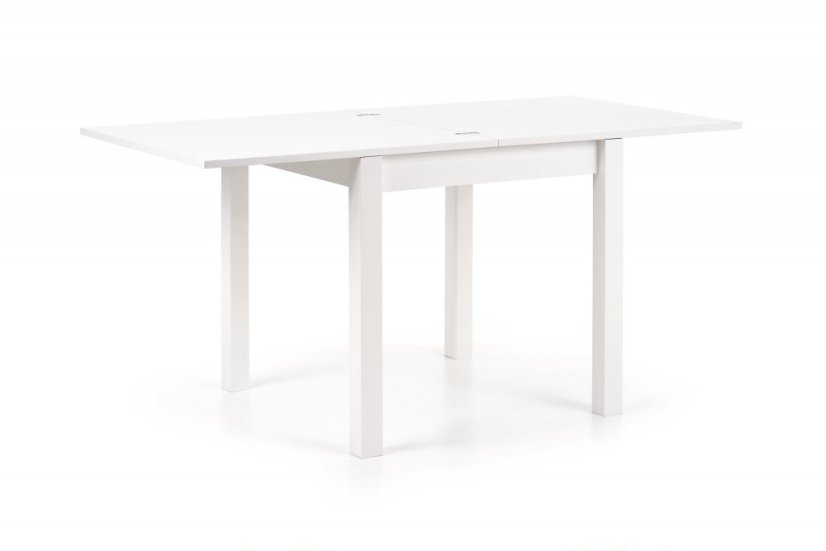 Jídelní rozkládací stůl GRACJAN - 80x80+80, MDF, bílá Halmar