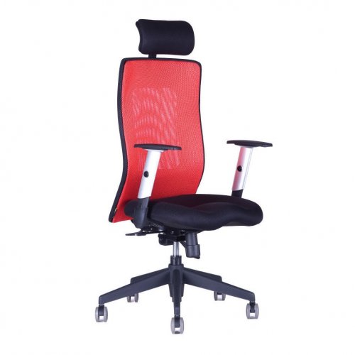 Kancelářská židle na kolečkách Office Pro CALYPSO GRAND SP1 – s područkami - Čalounění Calypso: Červená 13A11