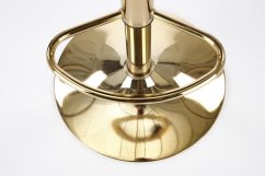 Barová židle DREY II – kov, látka, zlatá / černá Halmar