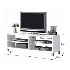 TV stolek TOFI — 150x39x51, DTD, bílá