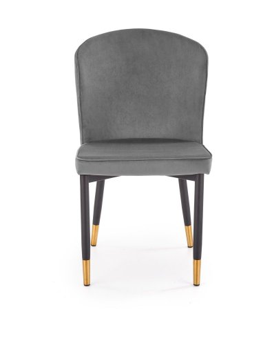 Jídelní židle HILLS –⁠ kov/látka, šedá