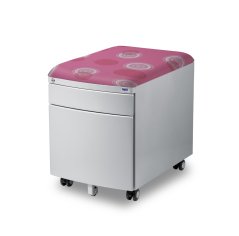 Pojazdný kontajner Mayer 32P8 26 090 — strieborný, ružové čalúnenie