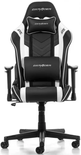 Herní židle DXRacer P132/NW – černá, bílá, nosnost 130 kg