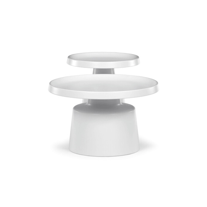 Elegantní bílý kovový konferenční stolek ARID – Autronic