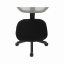 Dětská otočná židle na kolečkách MESH – plast, bez područek, šedá/černá