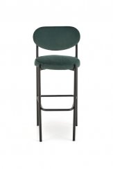 Barová židle KROBUS — ocel, látka, zelená