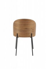 Jedálenská stolička LAGUNA –⁠ drevo/látka, sivá, orech