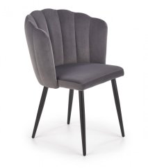 Jídelní křesílko NIRO - kov, látka šedá Halmar