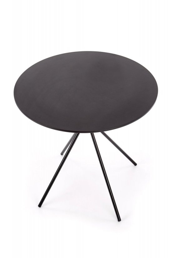 Jídelní kulatý stolek FONDI — průměr 80 cm, černá