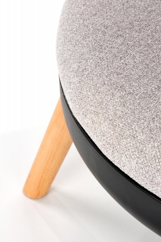 Podnožka ku kreslu SCANDI — masív, plast, šedá