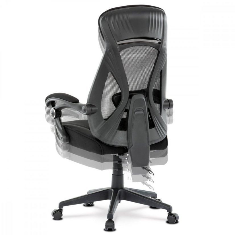 Kancelárska ergonomická stolička FOREX – látka, sieť, čierna