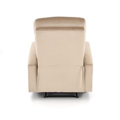 Polohovací TV křeslo WONDER s funkcí houpání — látka, béžová Halmar
