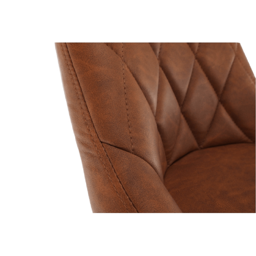 Barová stolička TERKAN — ekokoža/kov, viac farieb - Barová stolička TERKAN- viac farieb: hnedá/čierna