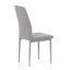 Jedálenská stolička LENA s sivým poťahom a šedými kovovými nohami
