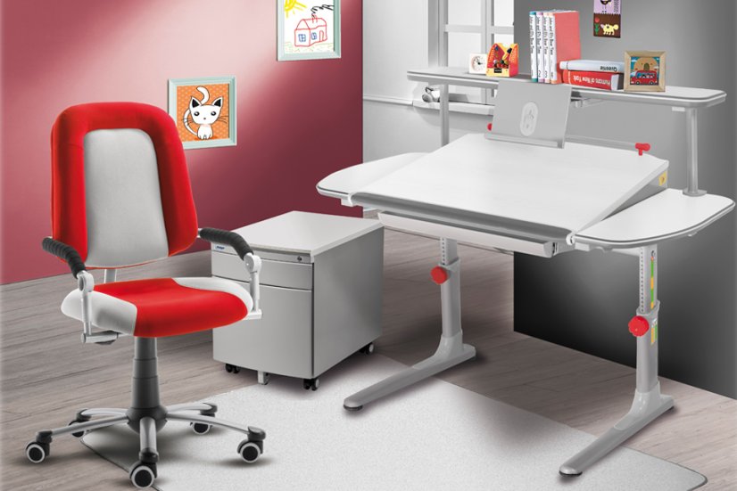 Pojazdný kontajner Mayer 32P8 W — strieborný, biela doska