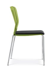 Konferenční židle TIME 171-N4 – bílý plast, čalouněný sedák, více barev, LD Seating