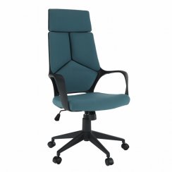 Kancelářská židle VOYAGER – látka, modrá / zelená