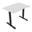 Elektricky výškově nastavitelný stůl POWERO — včetně desky, šedá, černá, 75×120 cm