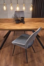 Jedálenské kresielko RILEY — zamat, sivá