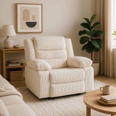 Moderné kreslo ARTURO v béžovom manšestri pre maximálny komfort