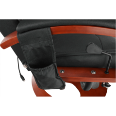 Masážní křeslo ARTUS 2 — kůže/ekokůže, černá, nosnost 150 kg Kondela