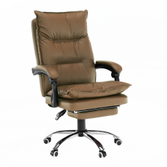 Kancelárske kreslo DRAKE — PU koža, hnedá