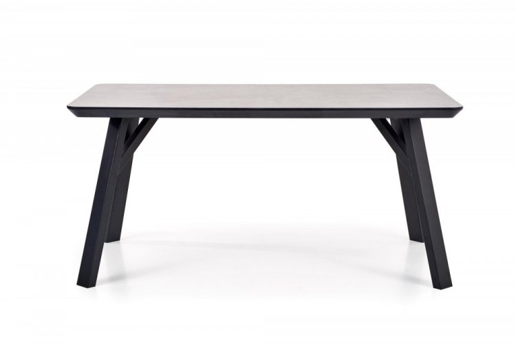 Jídelní stůl HALIFAX — ocel, černá / dekor betonu
