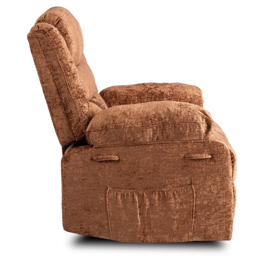 Luxusné sametové kreslo ARTURO v elegantnej zrzavej farbe