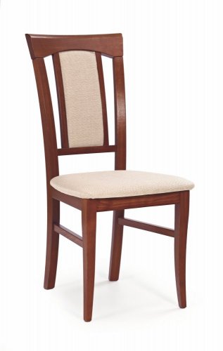 Jedálenská stolička KONRAD – masív, látka, viac farieb - konrad: biela / šedá