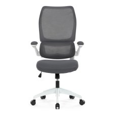 Kancelárska ergonomická stolička SHADY — sieťovina, sivá