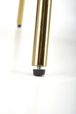 Barová stolička ERNESTO — kov, látka, zlatá/sivá