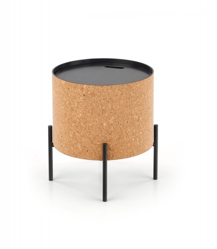 Konferenčný stolík SASHA - oceľ, prírodná /čierna