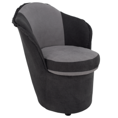 Designové křeslo PERSI s úložným prostorem — látka, šedá Kondela