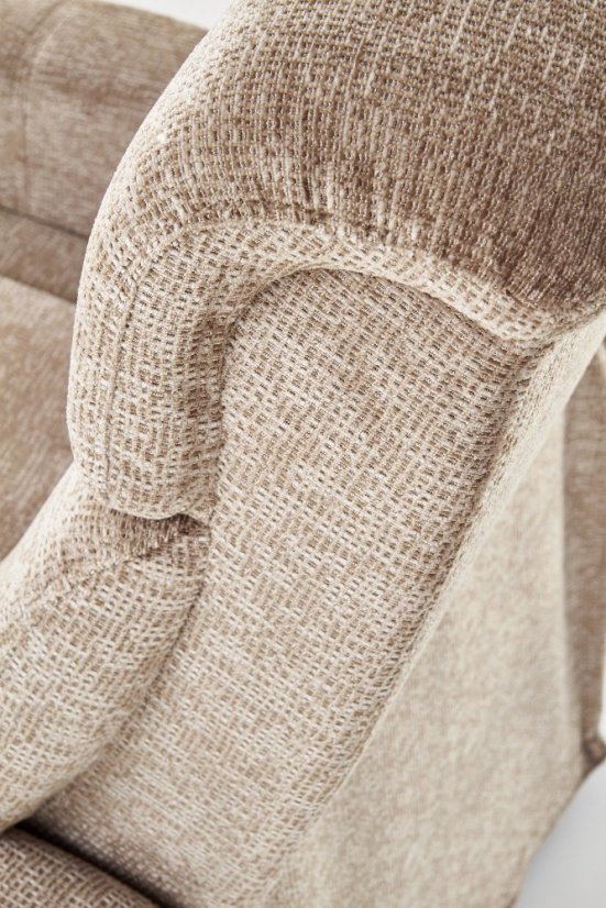 Polohovacia TV kreslo JORDAN - látka, béžová