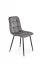 Jedálenská stolička TIMO II — kov, látka, sivá