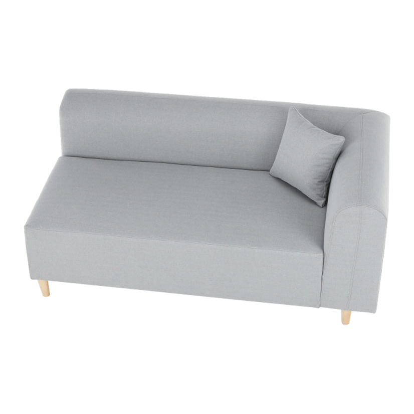 Rohová pohovka BROKEN – látka, šedá, pravá Kondela