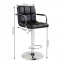 Barová židle LEORA 2 NEW — ekokůže/chrom, více barev - Barová židle LEORA - více barev: Bílá