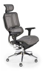 Kancelářská ergonomická židle ETHAN — síťovina, černá / šedá