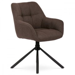 Jídelní křeslo MEGARA — kov, látka, hnědá Autronic