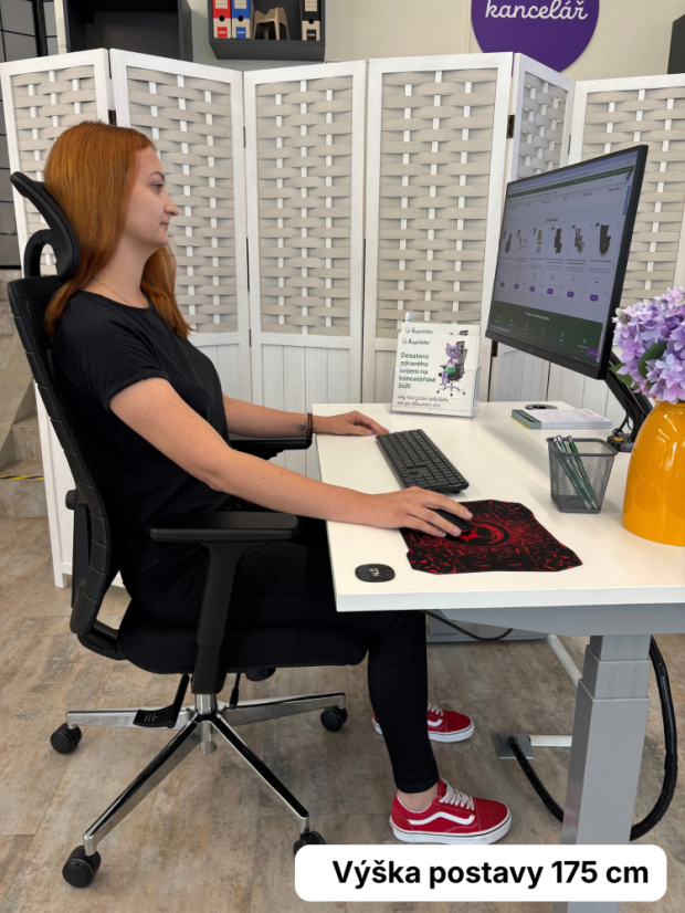 Kancelárska ergonomická stolička RUBEN - čierna, nosnosť 150 kg