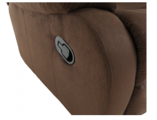 Relaxační polohovací křeslo ASKOY — hnědá látka Kondela