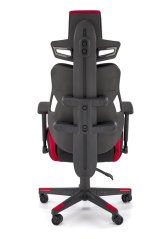 Herná stolička NITRO 2 — látka, čierna / červená