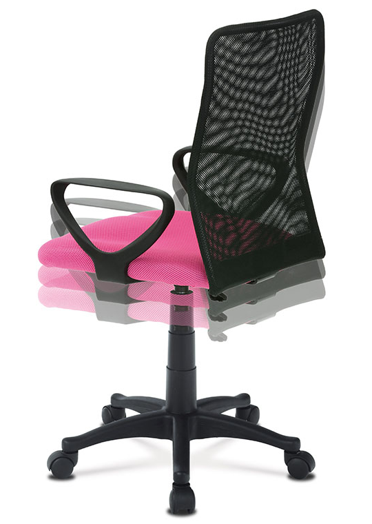 Kancelářská židle na kolečkách PIX – černá/růžová