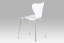 Židle AJANIA — chrom, bílý plast