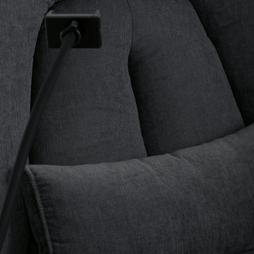 TV polohovací křeslo s elektrickým zabudovaným ovládáním LUMIO  — šedá látka, nosnost 160 kg Autronic